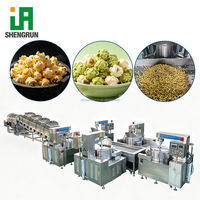 CE ISO gecertificeerde productielijn voor bolvormig karamel popcorn, knapperige popcornmachine met chocoladesmaak