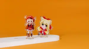 Hochwertige individuelle Acryl-Charme Foto Cartoon Anime-Ständer doppelseitige individuelle Charaktere Acryl-Ständer