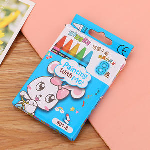 रचनात्मक छात्र क्रेयॉन सेट 8 12 या 24 रंग प्यारे बच्चों के रंग डूडल विकल्प थोक क्रेयॉन सेट करें - Product Image 2