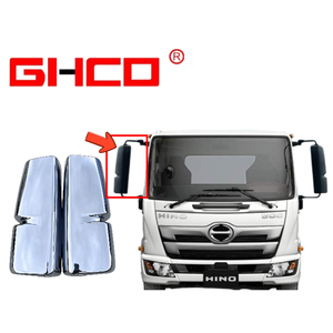ฝาครอบกระจกมองข้างโครเมียมพลาสติกคุณภาพสูง GHCD สำหรับรถบรรทุกฮีโน่ โดมิเนเตอร์ <span class=keywords><strong>500</strong></span> อีซูซุ นิสสัน รุ่น GH01-8055 ขนาด 60*23 - Product Image 1