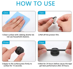 Kit de gestion des câbles JIAEN 173 pièces et organiseur de câbles, gaine de câbles, support de câbles, <span class=keywords><strong>clips</strong></span> de câbles et sangles d'organisation de câbles - Product Image 6