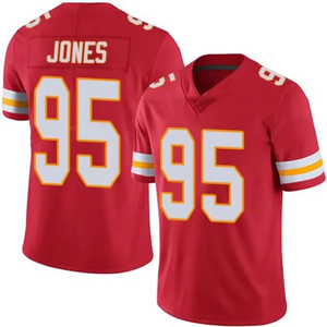 Jersey Kansas Pria Grosir 15 Patrick Mahomes 32 Bolton 87 Kelce 10 Pacheco Jahitan Jersey Sepak Bola AS - Product Image 4