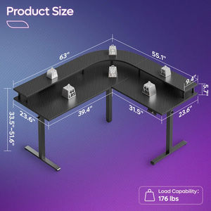 2024 nouveau Design blanc bureau bureau en forme de L Style moderne ordinateur bureau avec stockage pliable fonction postes de travail chambre utilisation - Product Image 5