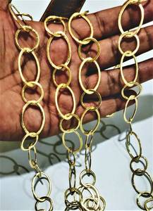 High Quality Black Gold Silver Plated 20 Kt Gold Filled Big <b>Thick</b> Marquise 30x19mm Link Chain Sold Foot Unisex Jewellery Making - Product Image 2