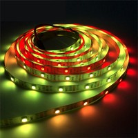 Bande LED RGB Intelligente 5V/12V, Découpable, PCB Noir Cuivre 8mm, USB, IP20, Télécommande, Intensité Variable, Garantie 2 Ans, Éclairage
