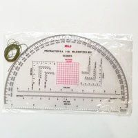 Transportador Semicircular de 9 Pulgadas para Marcar Mapas al Aire Libre
