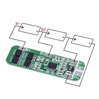 Carte de protection de batterie Li-ion 3S 12V 18650 10A BMS, circuit imprimé 10.8V 11.1V 12.6V, bleu électrique, vert