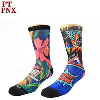 En gros Personnalisé Imprimé Sport Sublimation Chaussettes de Sport