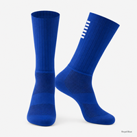 Chaussettes de sport mi-mollet respirantes en maille côtelée OEM ODM, chaussettes athlétiques extensibles pour le football et les sports d'équipe, faible MOQ, personnalisables
