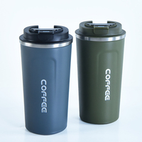 Gobelet isotherme à double paroi en acier inoxydable avec affichage de la température LED, écologique, résistant à l'eau bouillante, pour café, en PP