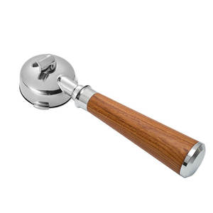 Portafilter kopi Stainless Steel 304, pegangan kayu mesin kopi Barsetto 58MM - Product Image 2
