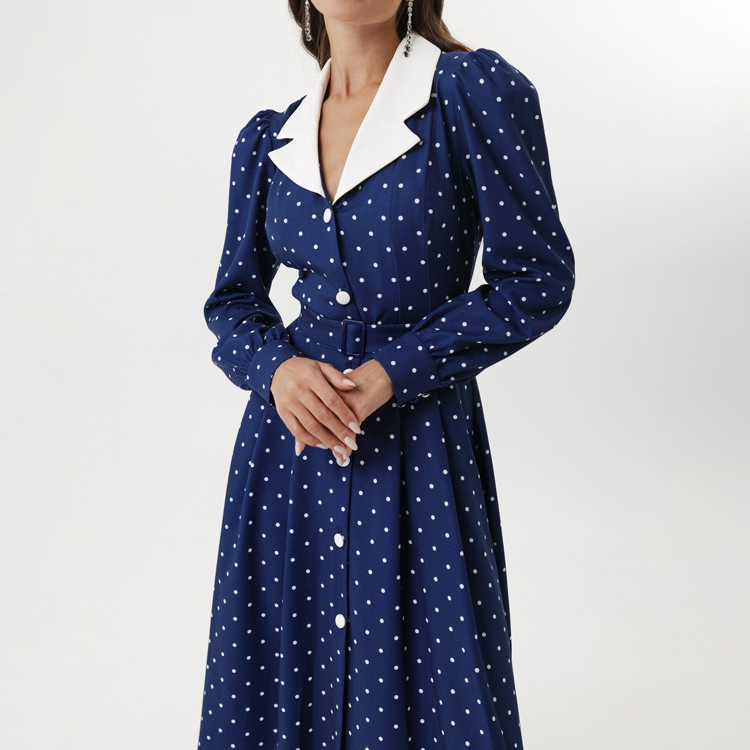 princess polly baby blue dress Boden Antina Wrap Riviera Polka Dot Dress, Blue, 8