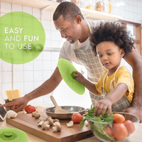 Lot réutilisable de 5 couvercles anti-éclaboussures pour micro-ondes Pièces d'ustensiles de cuisine résistantes à la chaleur Couvercles de casseroles en silicone