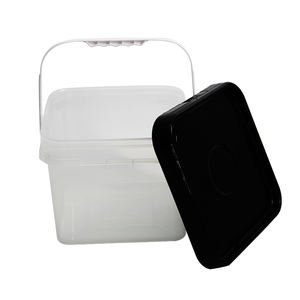Customized packaging barrel Transparent storage <b>bucket</b> High-quality PP material With a <b>lid</b> 4L plastic <b>bucket</b> with handle - Product Image 2