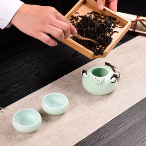 Bamboo <b>Tea</b> <b>Box</b> Single Layer Large <b>Tea</b> Tray For <b>Tea</b> Brewing Set Accessory - Product Image 3