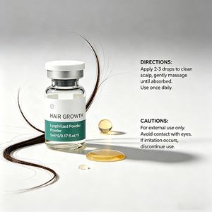 Sérum capillaire biologique nourrissant le cuir chevelu au GHK-Cu, réduit la chute des cheveux, poudre lyophilisée, biotine, collagène, peptide de cuivre, cosmétique - Product Image 3