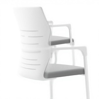 Chaise de bureau ergonomique en métal avec dossier simple, idéale pour les réunions et les longues sessions assises sans fatigue, parfaite pour les dortoirs et les bureaux - Vente en gros usine