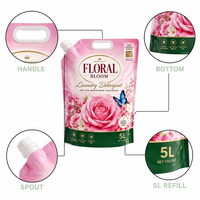 Pochette souple personnalisée pour lessive 1L 3L 5L, sachet à bec verseur haute barrière anti-humidité avec poignée