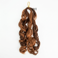 Extensions de cheveux synthétiques ondulés de 24 pouces, très demandées, pour tresses, extensions de cheveux en vrac, doux et ondulés, pour coiffure DIY