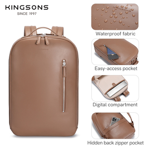 <span class=keywords><strong>Sac</strong></span> <span class=keywords><strong>à</strong></span> <span class=keywords><strong>dos</strong></span> Kingsons Fashion en PU imperméable avec fermeture éclair, grande capacité 13L, léger, portable, antichoc, <span class=keywords><strong>renforcé</strong></span>, pour ordinateur portable et université - Product Image 4