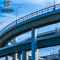 Puente de Estructura de Acero Fabricado a Medida, Puente de Acero de Gran Capacidad de Carga para Proyectos de Tráfico en Carreteras