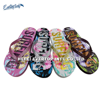 Tongs personnalisées avec logo de surf pour femmes, tongs à paillettes, sandales de plage légères, vente en gros