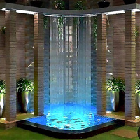Fontaine à rideau de pluie circulaire : rehaussez le luxe dans les hôtels et centres commerciaux – Fontaine musicale, eau dansante, rideau d'eau numérique