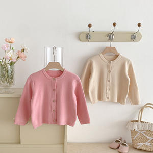 2025 Herbst- und Frühlingskollektion Neue Koreanische Kinder-Langarm-Strickjacke für Mädchen, Süßes Baby-Oberteil - Product Image 2