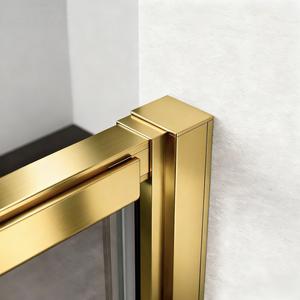 Marco de aluminio de vidrio templado de 6mm Puerta de <span class=keywords><strong>ducha</strong></span> recta Puerta de <span class=keywords><strong>ducha</strong></span> plegable interior Pantalla de <span class=keywords><strong>Ducha</strong></span> - Product Image 3