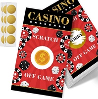Cartes à gratter personnalisées pour jeux de fête amusants, soirées casino, événements festifs, billets de tombola, jeu de loterie pour fournitures d'événements et de fêtes
