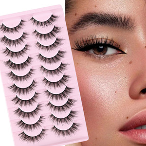 10 paires de faux <span class=keywords><strong>cils</strong></span> 3D volumineux, style naturel, adaptés au maquillage quotidien, OEM et ODM pris en charge, certifiés MSDS - Product Image 2