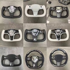 แอกแบบทำความร้อนดัดแปลงการอัพเกรดพวงมาลัยสำหรับ Tesla รุ่น3รุ่น Y ดัดแปลงการตกแต่งภายในสไตล์เครื่องบินส่วนบุคคล - Product Image 2