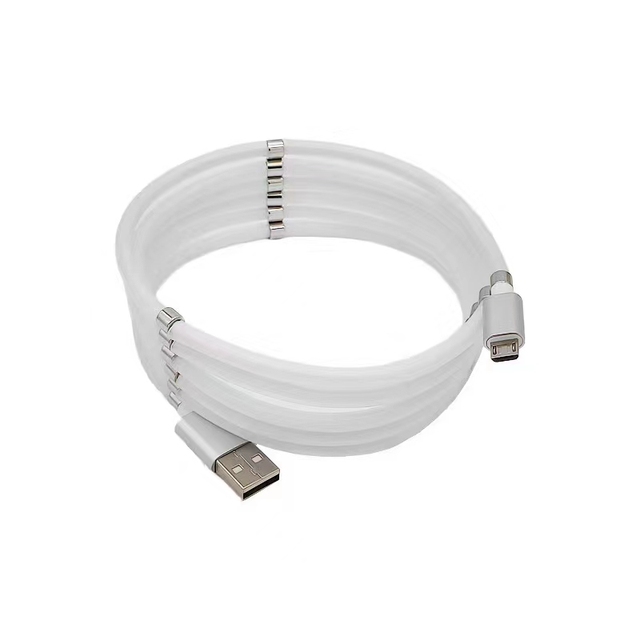 2020 New Arrival Storage Easy Coil Sugar Cane Straw Magnet Magnetic Supercalla Cord Charger Usb Cable for Cell