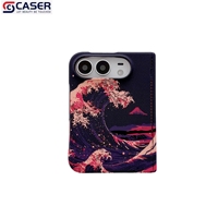 Étui magnétique intégré en fibre de carbone premium avec cadre avant et protection complète des charnières, coque anti-chute pour iPhone Duo