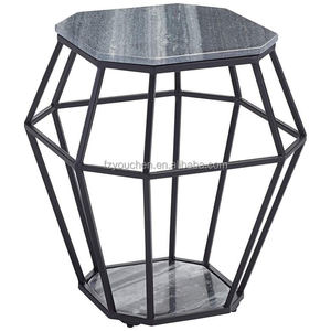 Sang Trọng Vàng Kim Loại Khung Bằng Đá Cẩm Thạch Trung Tâm Tổ Bàn Cà Phê Đặt Cho Vẻ Đẹp Phòng Khách - Product Image 3