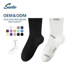 निः शुल्क डिजाइन उच्च गुणवत्ता कस्टम लोगो चालक दल खेल मोजे फिटनेस चल रहा खेल कस्टम महिला रंगीन मोजे - Product Image 2