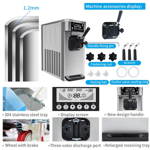 เครื่องแพ็คไอศกรีมสแตนเลสเพื่อการค้าแบบ18CTB รสชาติเดียวใช้งานง่าย - Product Image 3