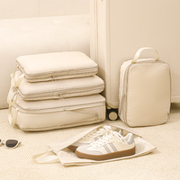 Ensemble HANFEIZI de 4 Organisateurs de Bagages de Voyage à Compression