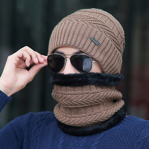 2021 nuevo diseño de alta calidad Beaine sombreros de punto de <span class=keywords><strong>lana</strong></span> con forro polar y grueso protector de orejas hombres <span class=keywords><strong>gorro</strong></span> de punto con piel interior - Product Image 1