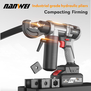 NANWEI Alto rendimiento 60KN Plomería Gas Hvac <span class=keywords><strong>Pex</strong></span> <span class=keywords><strong>Pipe</strong></span> Acero inoxidable Tubo de cobre Herramienta de prensado Batería Herramienta de prensa hidráulica - Product Image 3