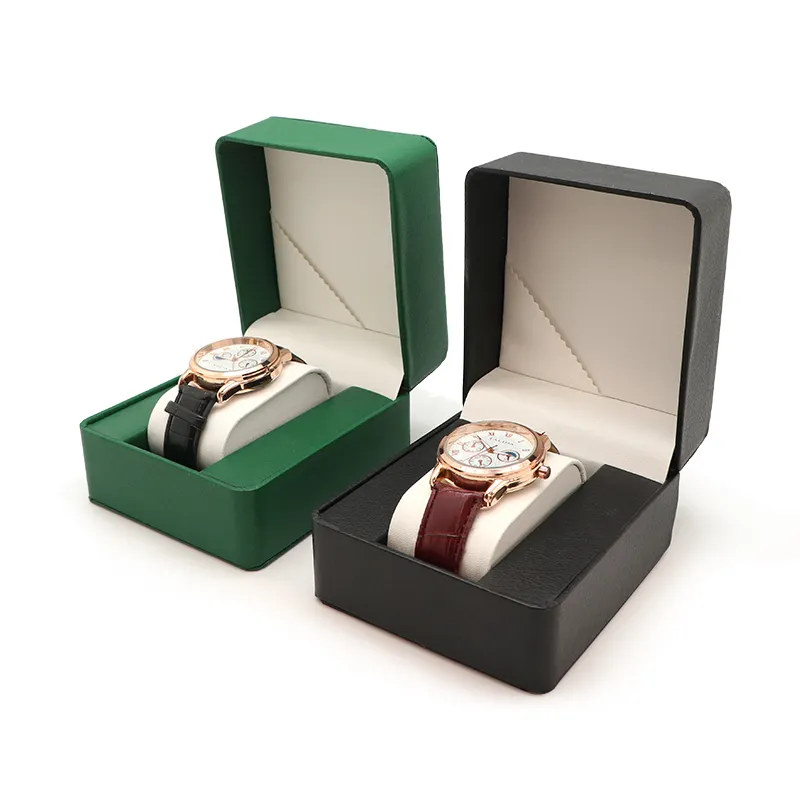 Een Top Maatwerk Pu Lederen Luxe Custom Logo Horloge Geschenkdoos Hoesje Juwelendoos