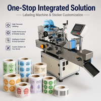 Étiqueteuse horizontale électrique automatique à commande PLC, équipement d'étiquetage à grande vitesse pour flacons de peptides, stylos et ampoules