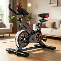 Bicicleta estática vertical transfronteriza para ejercicio en casa, equipo de ejercicio interior con marco de aleación de aluminio, resistencia con perilla, multifuncional