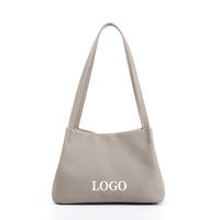 Tas tangan kulit wanita, tas jinjing mewah wanita dengan logo cetak