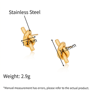 ต่างหูคริส เอพริล ชุบทอง ทำจา<span class=keywords><strong>ก</strong></span>สแตนเลสสตีล 316L รูปแบบปมรั<span class=keywords><strong>ก</strong></span>และปมอินฟิ<span class=keywords><strong>น</strong></span>ิตี้ - Product Image 4