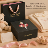 Boîtes cadeaux personnalisées pour nouveau-nés en gros, boîtes rigides pour vêtements de bébé, recyclables, avec laminage mat, gaufrage et logo personnalisé