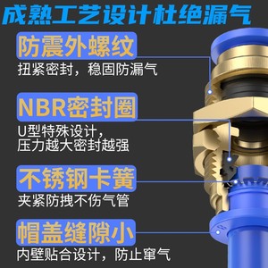 Dde Pneumatics Brass <b>Quick</b> Coupler 4 6 8 10 12 Mm Pneumatic Air Hose <b>Connector</b> Straight Through Threaded - Product Image 4