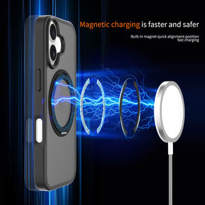 Funda de teléfono con soporte giratorio de 360 ° para Iphone 13 14 15 16 17, funda trasera de teléfono magnética con carga inalámbrica para Iphone 17 - Product Image 5