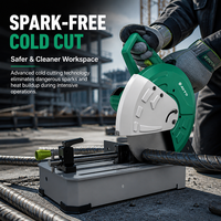 Scie à découper à froid industrielle 14 pouces, 2300W, haute puissance, pour barres d'acier, capacité de coupe de 120 mm, machine à scier le métal portable