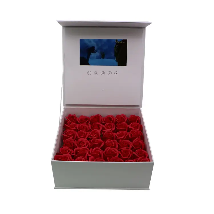 7 pollici HD auto play LCD video play paper cartone confezione regalo di san valentino per una bella celebrazione e memoria